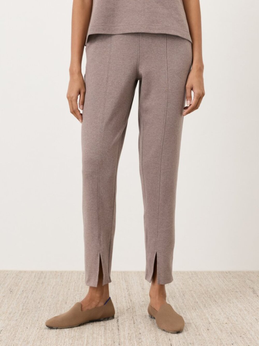 Pact Organic Airplane Tapered Leg Pant Deep Taupe Heather